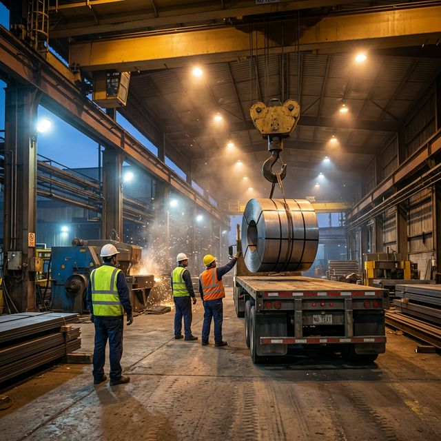 Body trailer steel loading